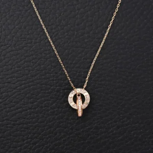 Cartier Love necklace rose gold diamond pendant jewelry accessory