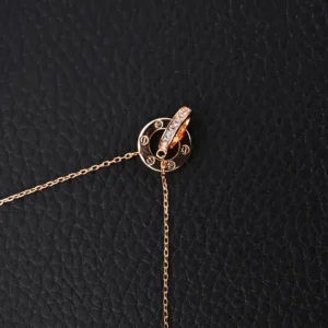 Cartier Love necklace rose gold with diamond accents chain accessory