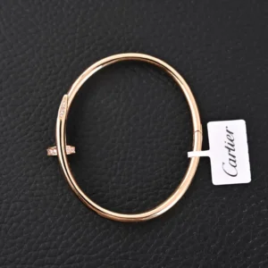 Cartier Love bracelet rose gold with diamond accents luxury jewelry accessory