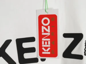 Kenzo Paris t-shirt white cotton with red and green logo tag