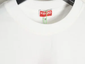 Kenzo T-shirt white cotton crew neck casual fit XS size