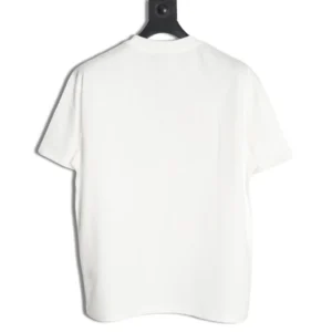 Unknown brand white short sleeve cotton t-shirt back view simple basic design