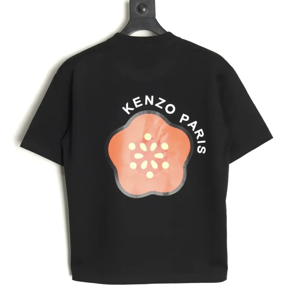 Kenzo Paris t-shirt black cotton graphic logo print short sleeve casual top