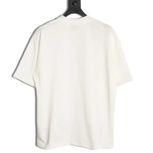 Unknown brand white T-shirt plain cotton fabric short sleeve casualwear