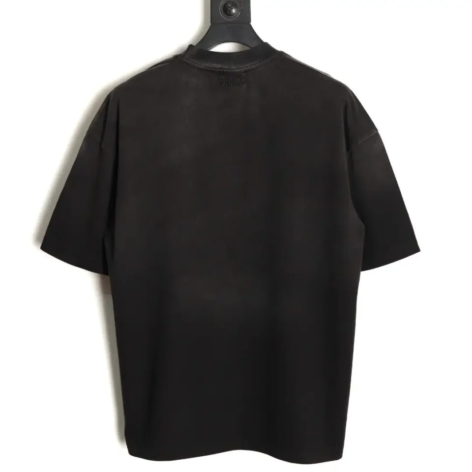 A Bathing Ape black oversized cotton T-shirt with short sleeves and ribbed neckline