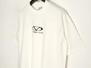 Vetements oversized T-shirt white cotton with black logo print