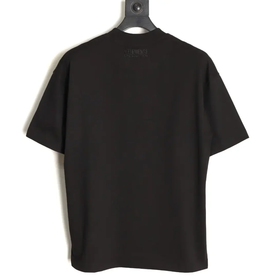 Vetements Limited Edition t-shirt black cotton short sleeve casual top