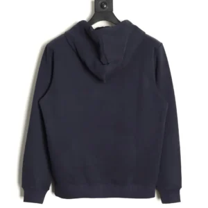 The North Face Hoodie navy blue cotton fleece pullover with hood and ribbed cuffs