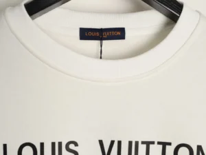 Louis Vuitton sweatshirt white cotton crew neck with black logo print