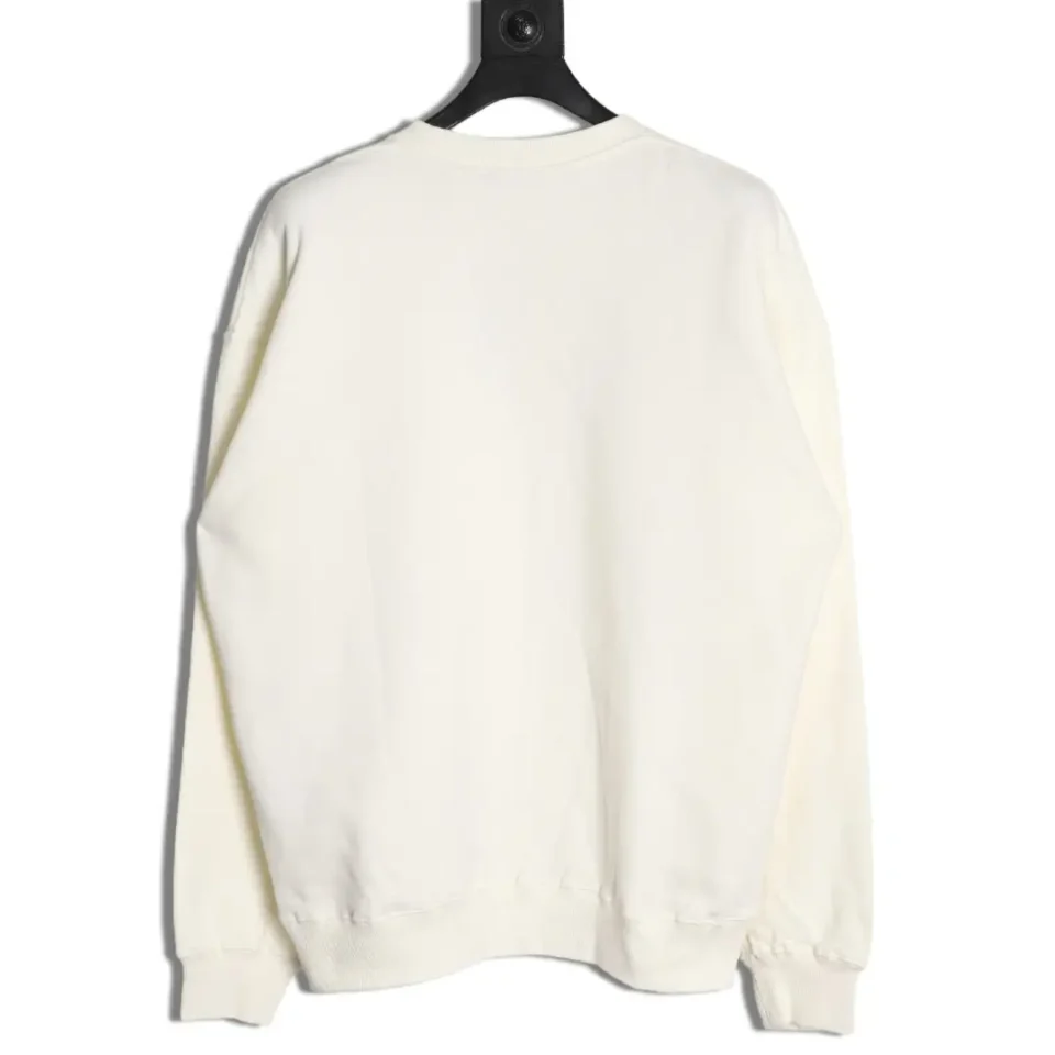 Unknown brand sweatshirt off-white cotton long sleeve casual pullover