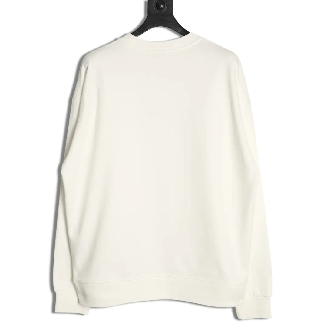 Supreme crewneck sweatshirt white cotton blend long sleeve pullover