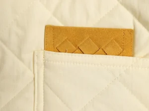 Bottega Veneta cardholder tan suede leather with signature woven design