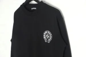 Black Chrome Hearts hoodie featuring a distinctive logo on the chest, showcasing premium craftsmanship and stylish design elements.