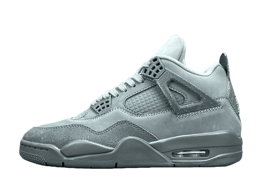 Air Jordan 4 Retro Cool Grey monochrome grey suede sneakers