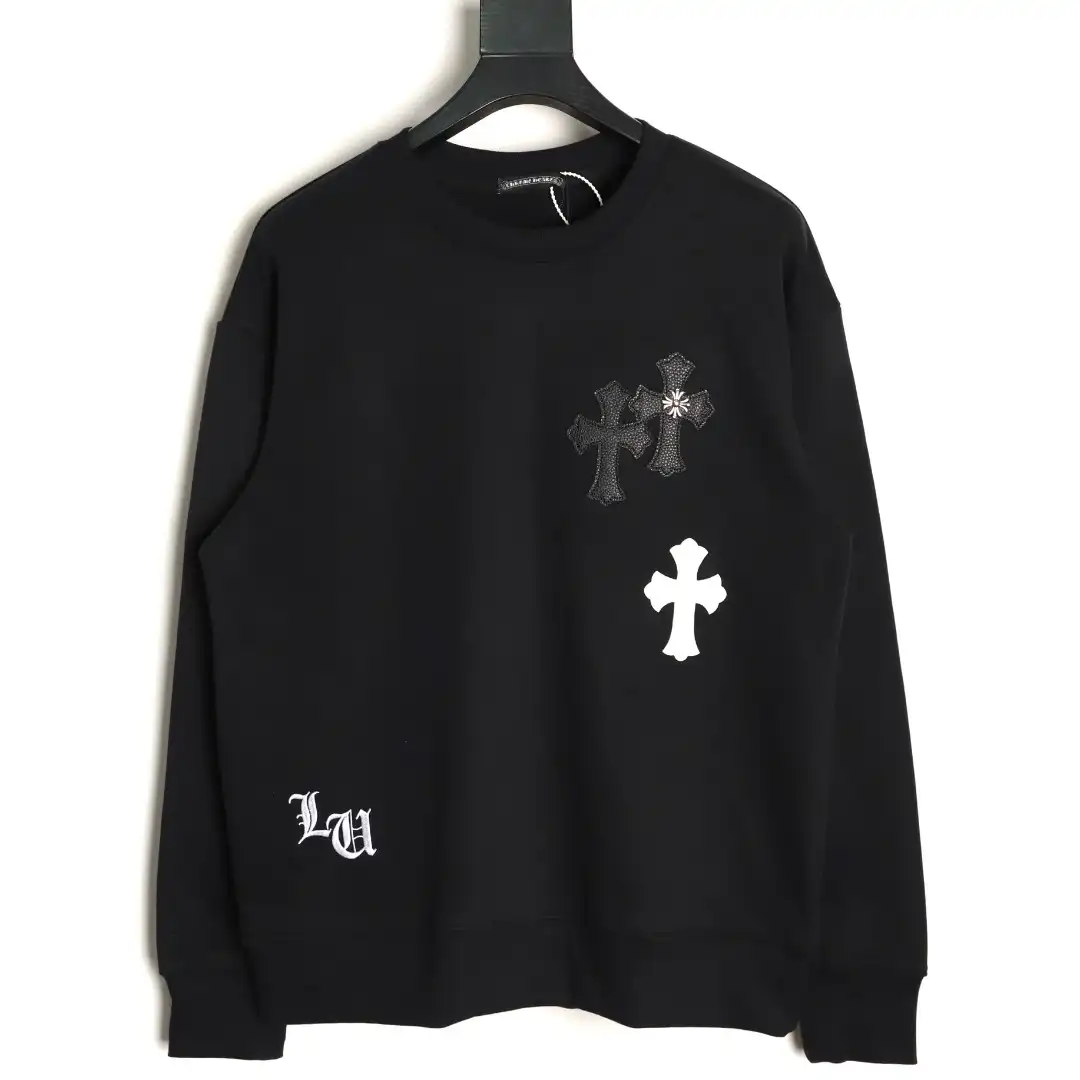 CHROME HEARTS CROSS PATCH SWEATSHIRT BLACK