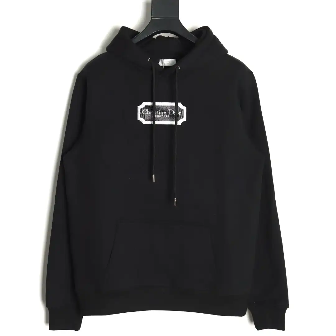 Dior Embroidered Silver Label Hoodie