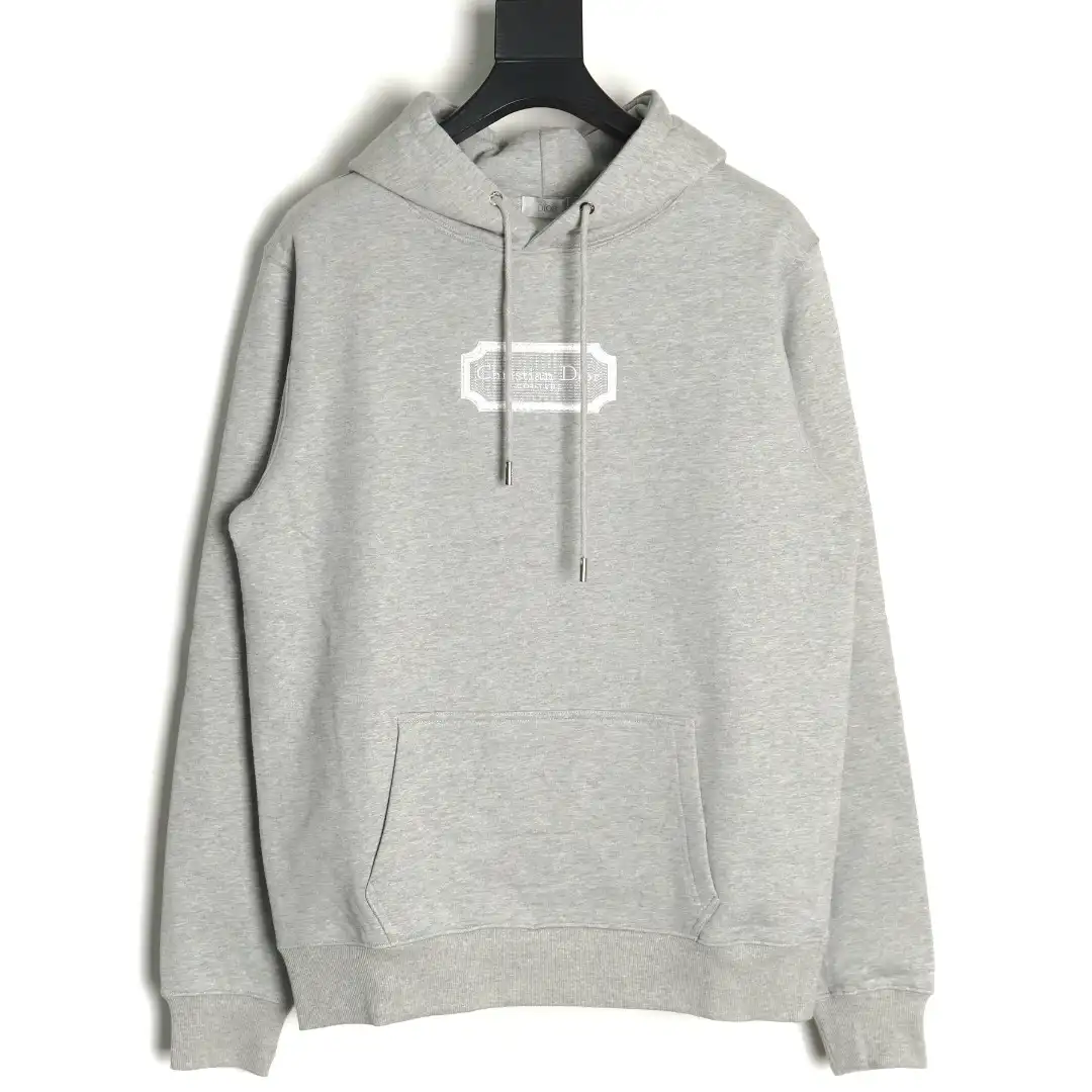 Dior Embroidered Silver Label Hoodie