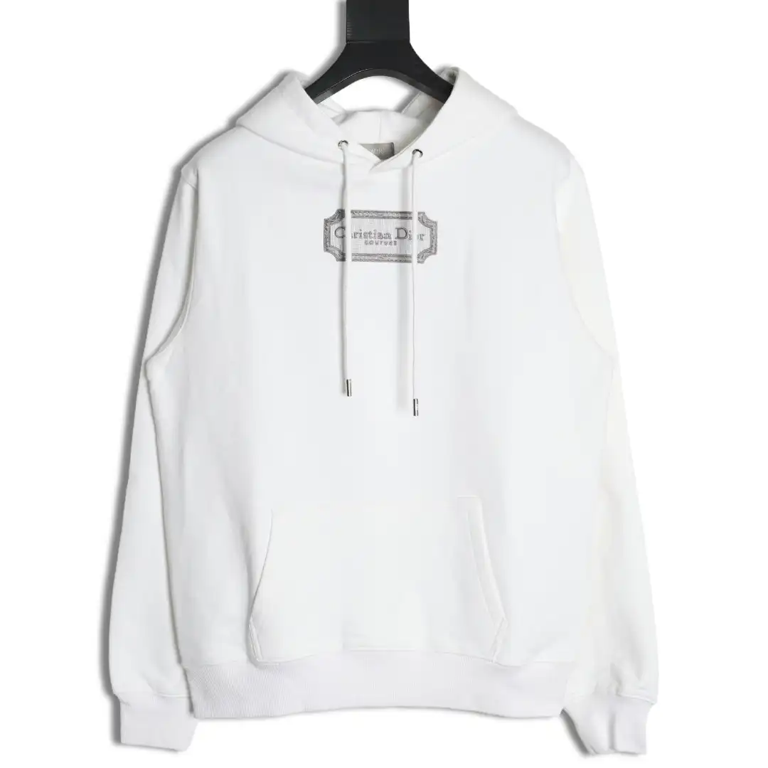Dior Embroidered Silver Label Hoodie