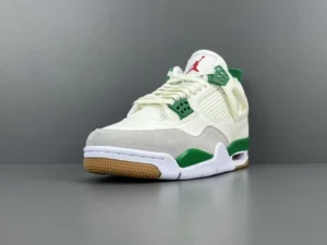 Nike Air Jordan 4 OG Sail green white red leather and suede sneakers