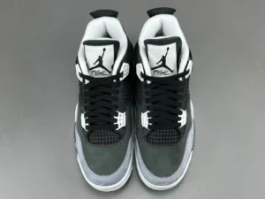 Nike Air Jordan 4 OG Black Cat black grey white nubuck leather sneakers