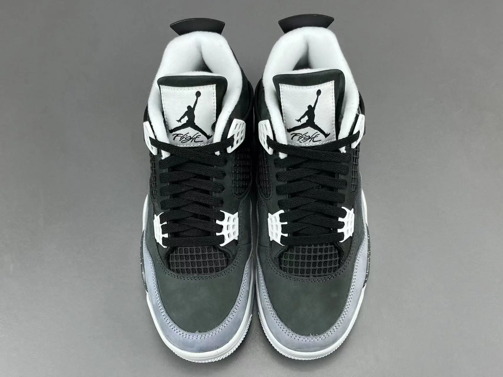 Nike Air Jordan 4 OG Black Cat black grey white nubuck leather sneakers