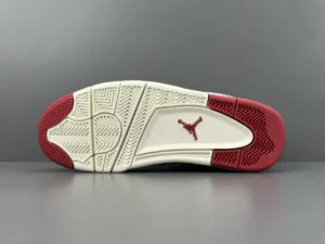 Nike Air Jordan 4 Retro red white black rubber outsole sneakers with Jumpman logo