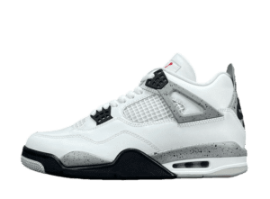 Air Jordan 4 OG White Cement white grey black leather sneakers