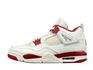 Nike Air Jordan 4 Retro Fire Red white red leather sneakers