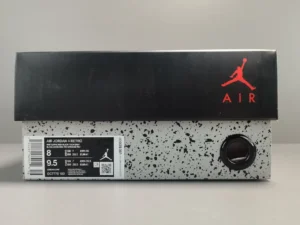 Nike Air Jordan 4 Retro white fire red black tech grey leather sneakers model DC7770 160