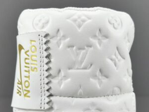 Louis Vuitton Air sneaker white embossed monogram leather with gold branding detailing