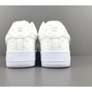Louis Vuitton LV Trainer sneaker white embossed leather with rubber sole