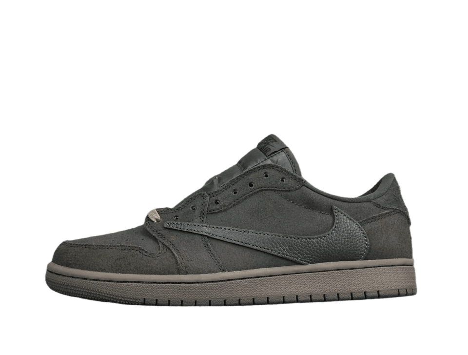 Nike Air Jordan 1 Low Dark Smoke Grey dark grey suede and leather sneakers