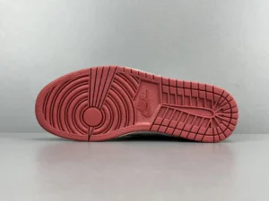 Nike Air Jordan 1 Mid red rubber outsole sneakers