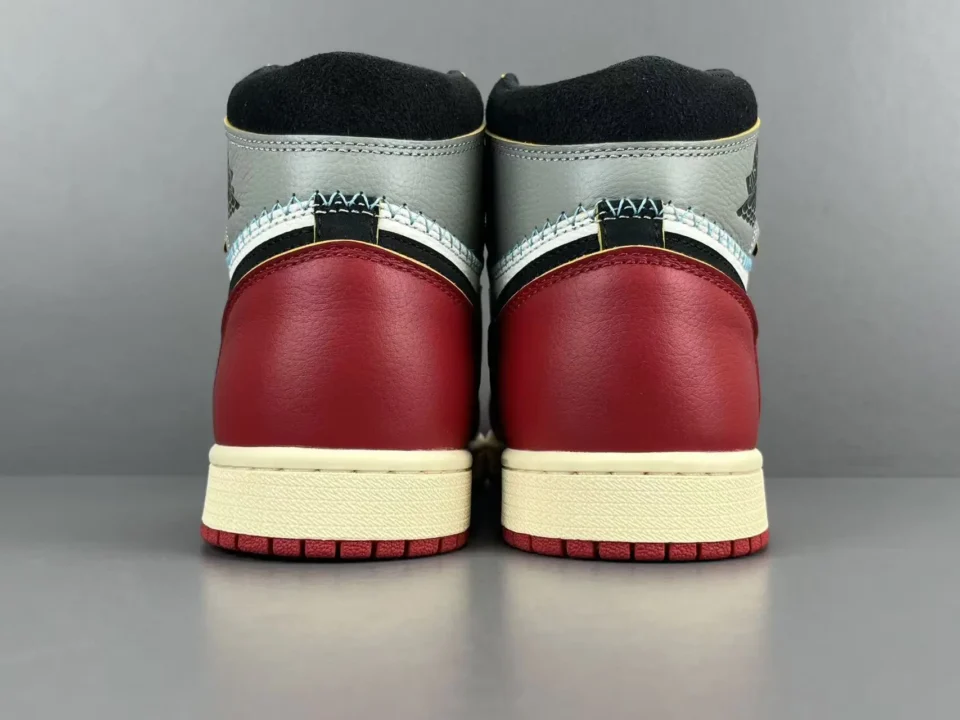 Nike Air Jordan 1 Retro High OG Chicago red white black leather sneakers shown from the back