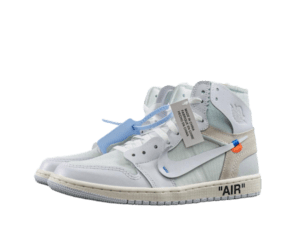 Nike Air Jordan 1 High OG University Blue white light blue leather sneakers with tag and blue zip tie