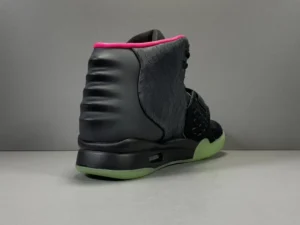 Nike Air Jordan 4 Kaws Black glowing sole leather sneakers with pink lining