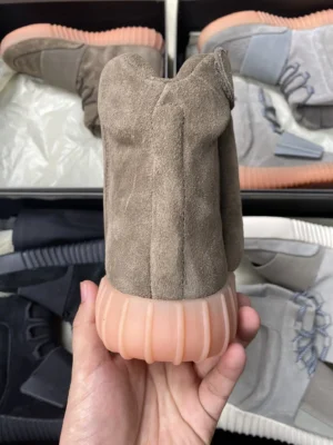 Adidas Yeezy Boost 750 light brown gum sole suede sneakers with high-top design