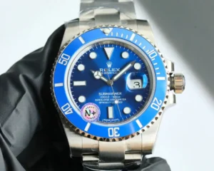 Rolex Submariner Smurf Blue 40mm 18K White Gold Oyster Bracelet Stunning Edition
