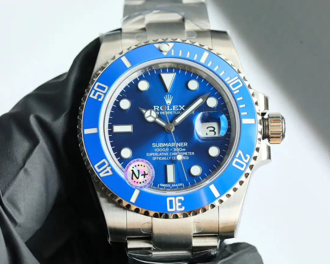 Rolex Submariner Smurf 18k White Gold Blue Ceramic 40mm Watch