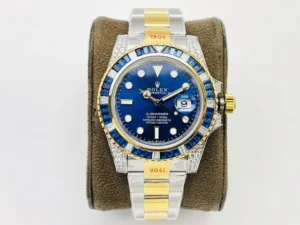 Fake Rolex Submariner Blue Diamond Best Oyster Bracelet 40MM
