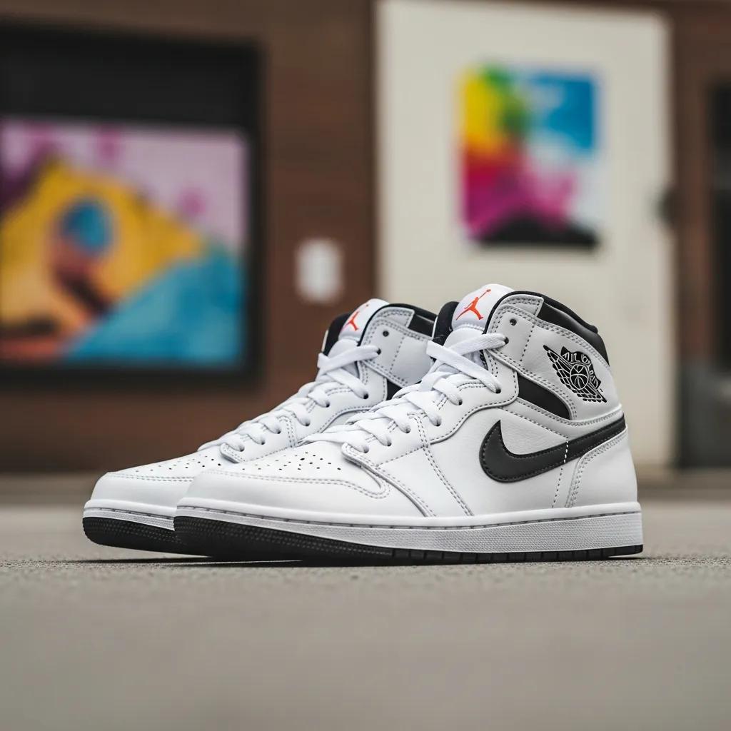 Authentic Air Jordans displayed in an urban setting, emphasizing sneaker culture