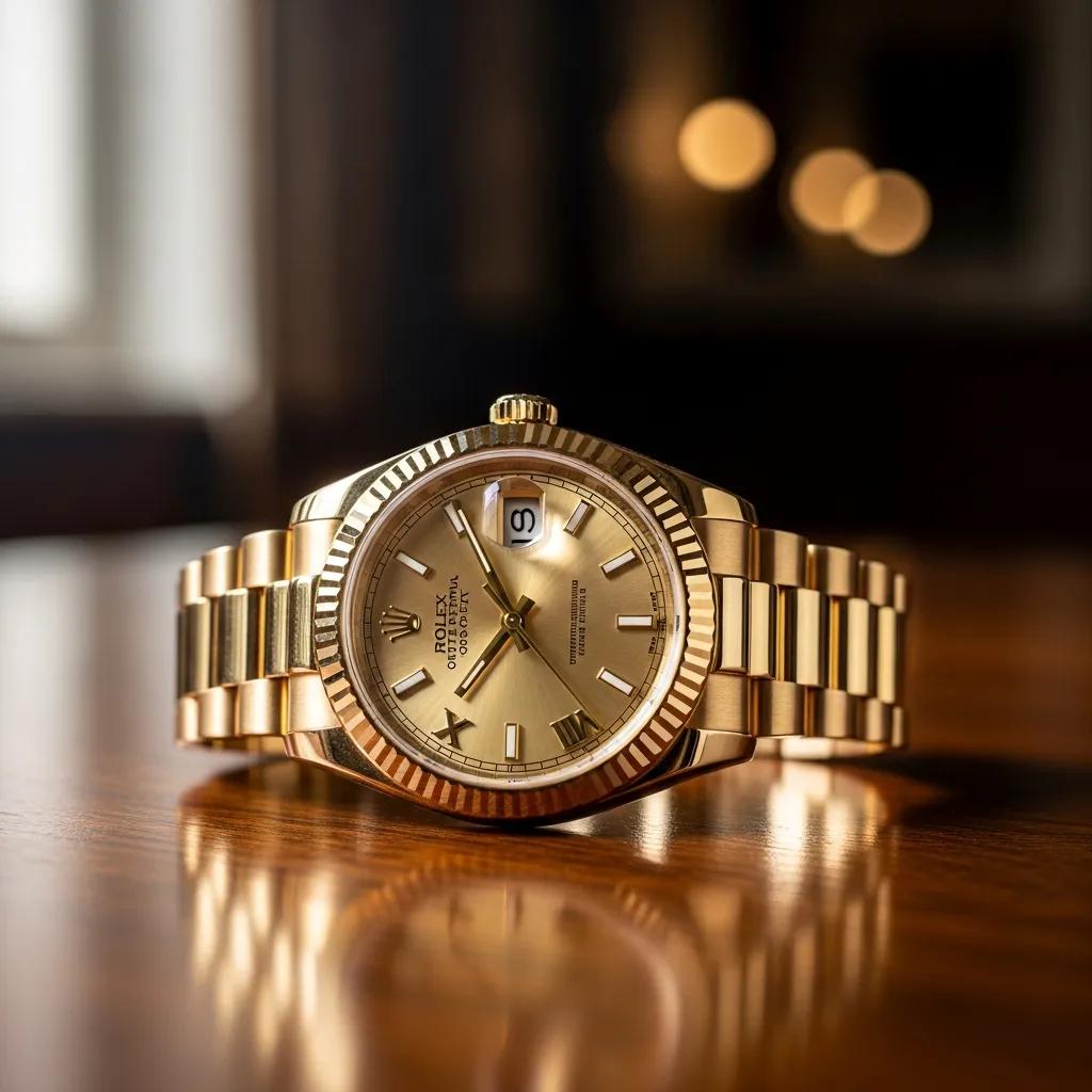 Authentic Rolex watch showcasing intricate details and craftsmanship
