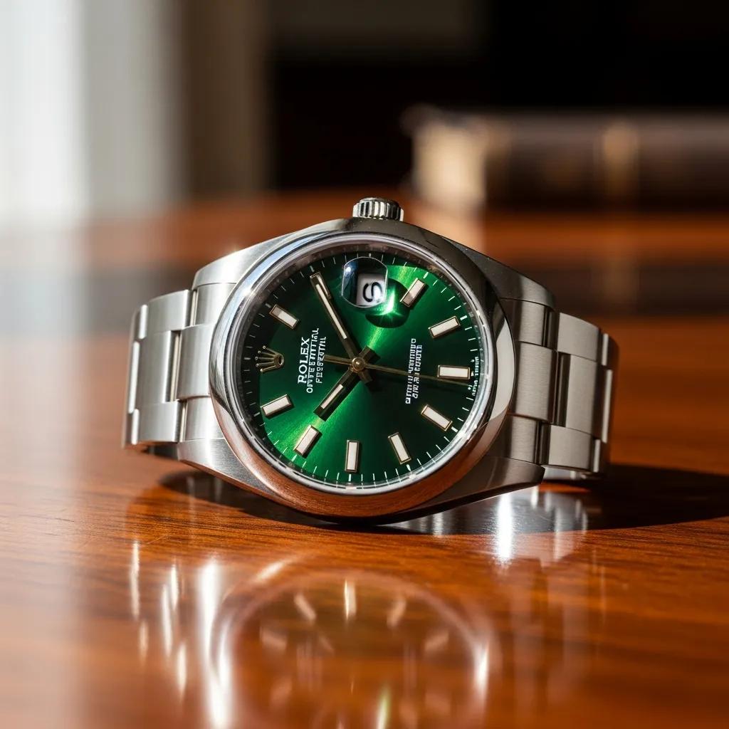 Genuine Rolex Oyster Perpetual watch showcasing luxury craftsmanship