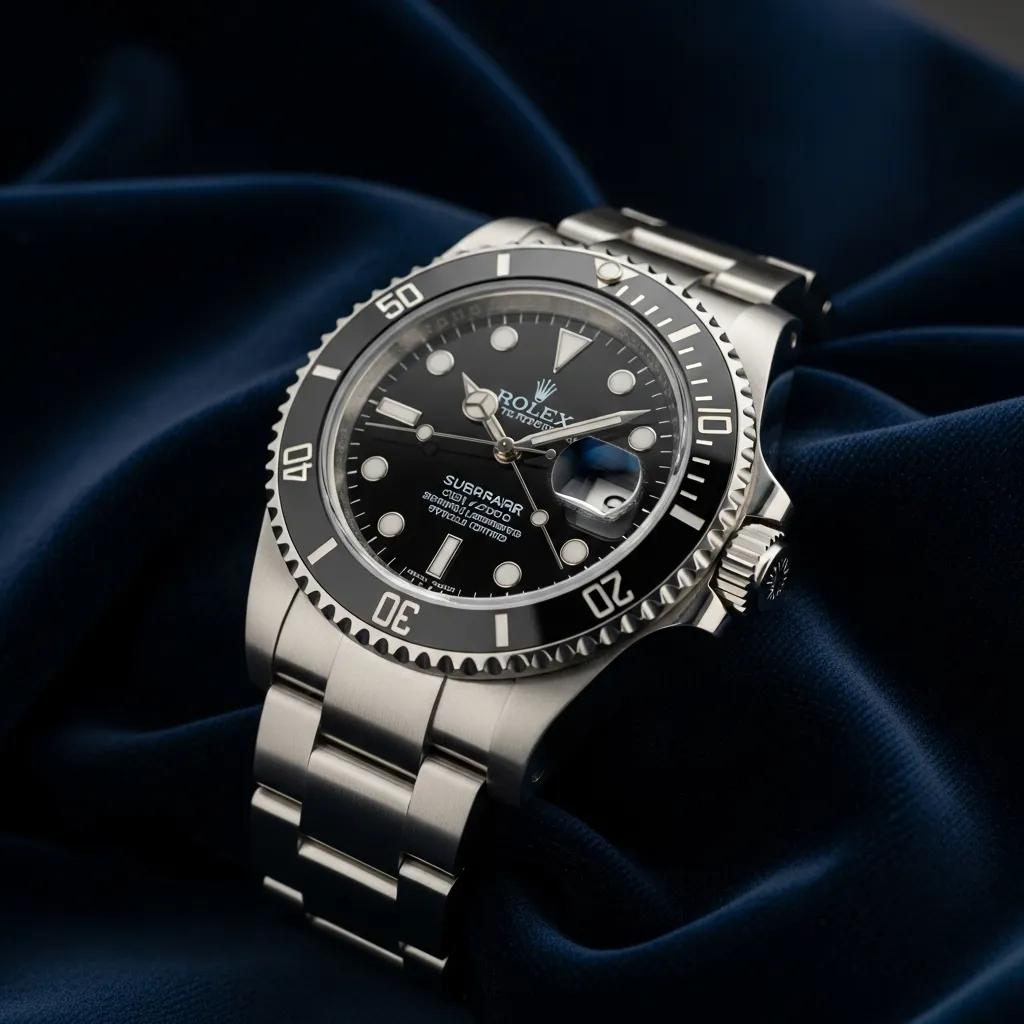 Genuine Rolex watch on a soft cloth highlighting craftsmanship and authenticity