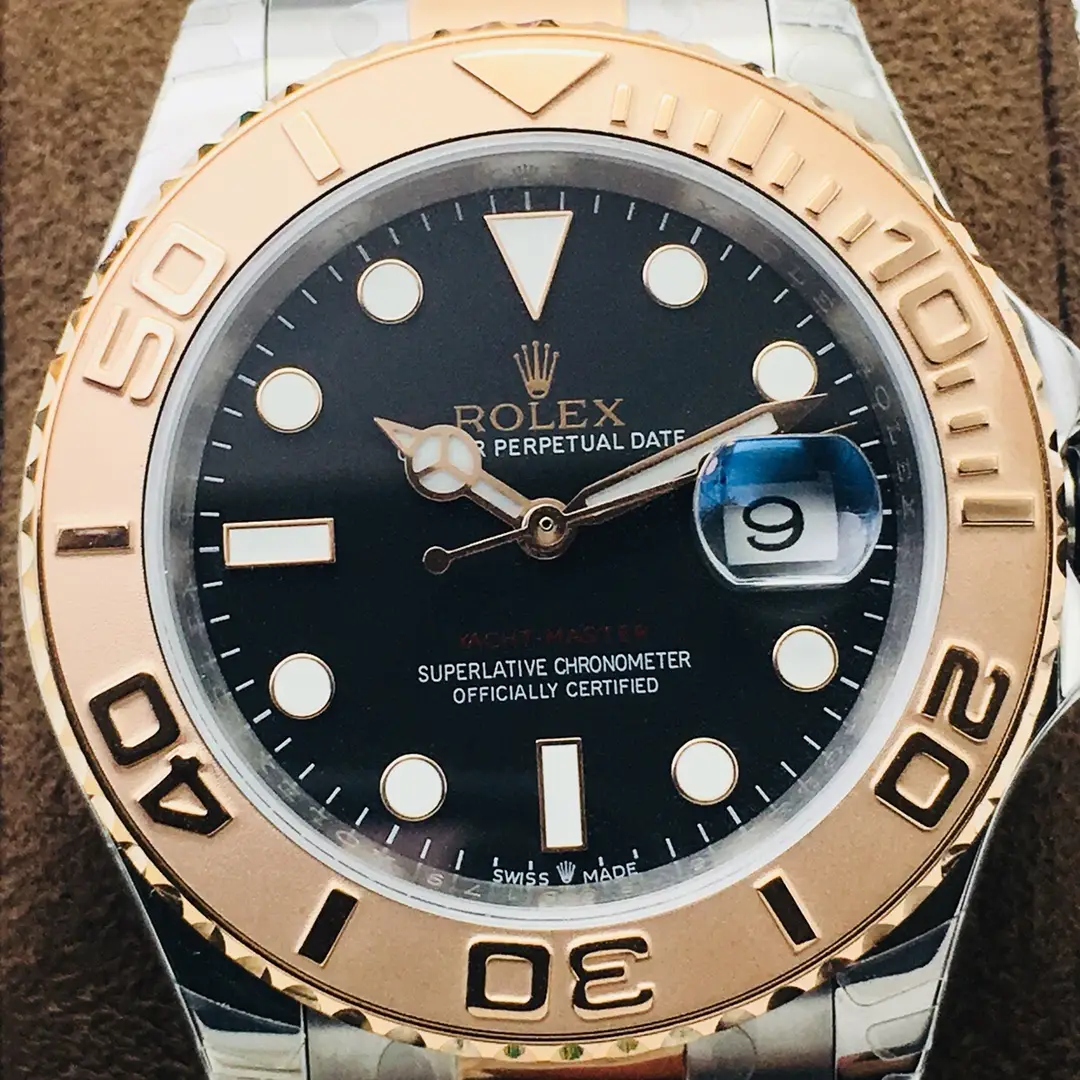 Rolex Yacht-Master 40mm 18K Everose Gold Steel Black Dial