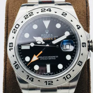 Fake Rolex Explorer II Black GMT Best Oyster Bracelet 42MM
