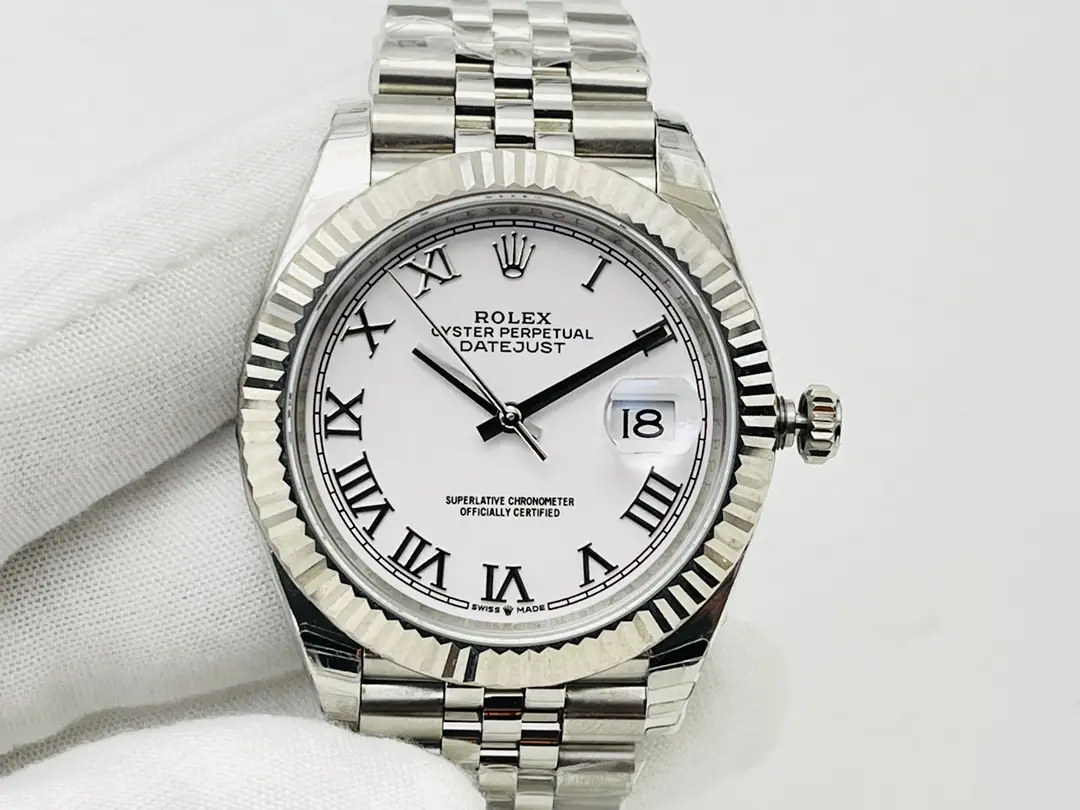 Rolex DateJust 36 White Roman Dial Jubilee
