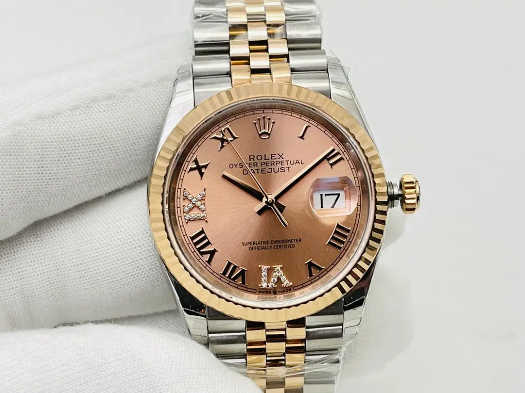 Rolex Datejust 36 Steel EveRose Gold Diamond Unisex Watch