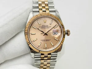 Fake Rolex Datejust Everose Gold Best Jubilee Bracelet 41MM