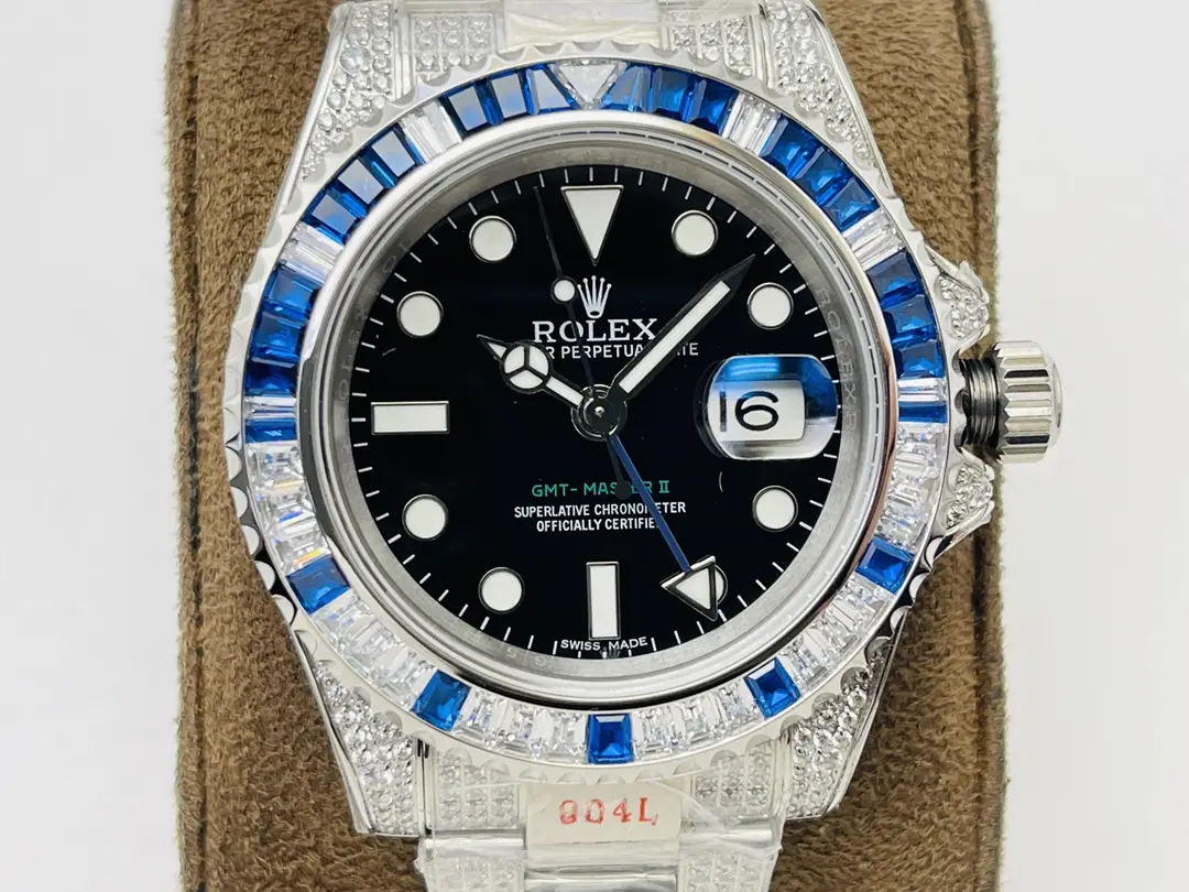 Rolex GMT-Master II  Black Dial with Date 18k White Gold Oyster Bracelet